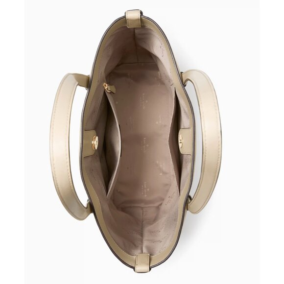 New Kate Spade Juliette Pebble Leather Medium Tote Light Sand - Picture 4 of 4